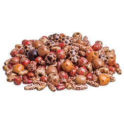 Wooden Tribal Beads 180g Assorted_2